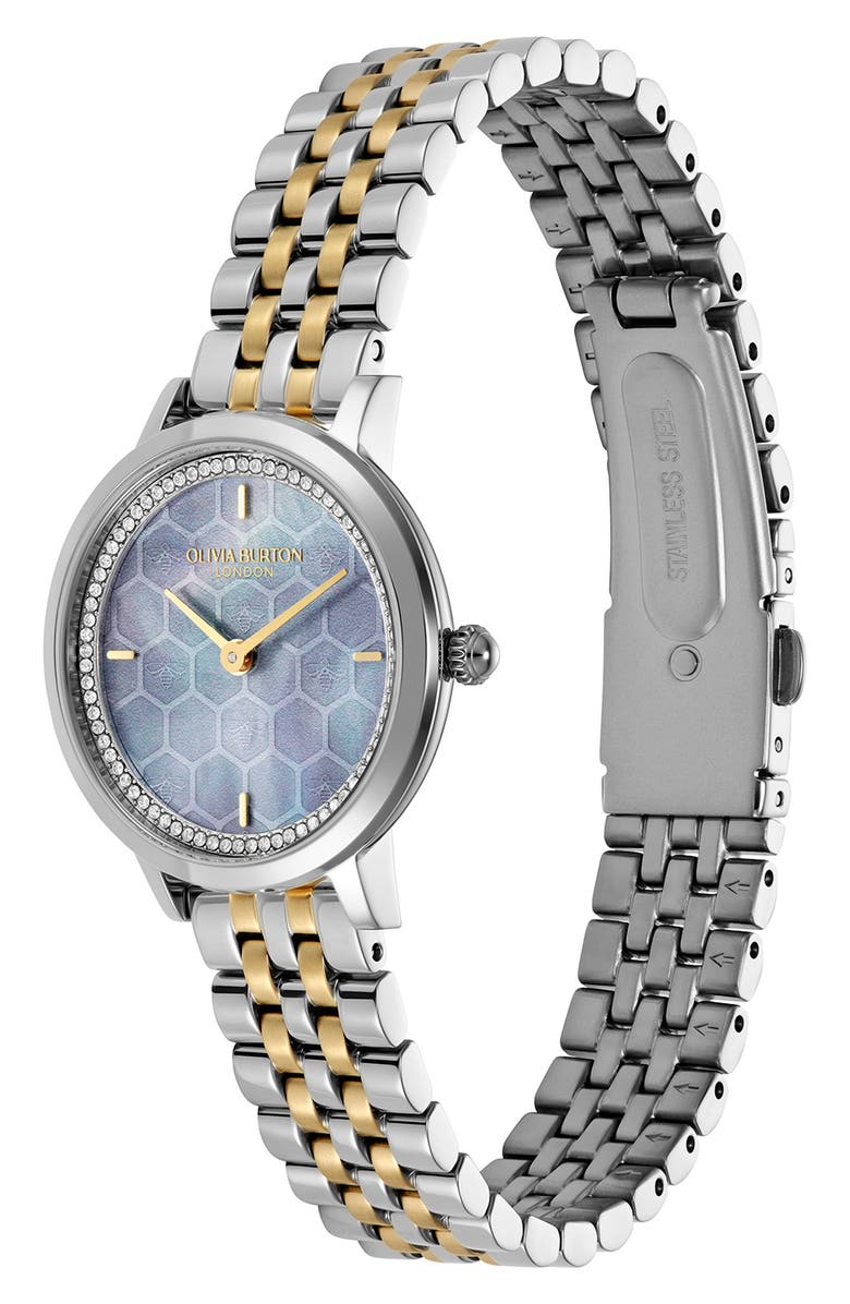 Olivia Burton Honeycomb Ultra Slim Bracelet Watch, 28mm, Alternate, color, 