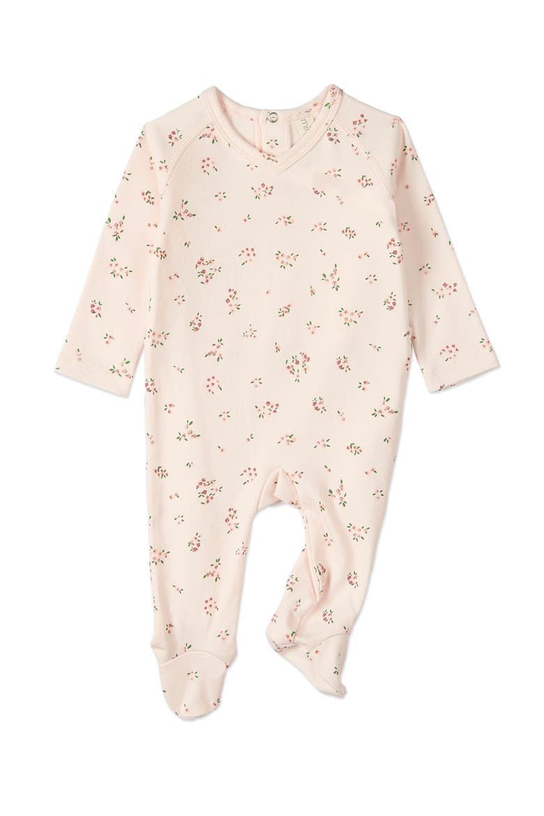 Baby Girls 100% Cotton Footie, Main, color, Soft Pink