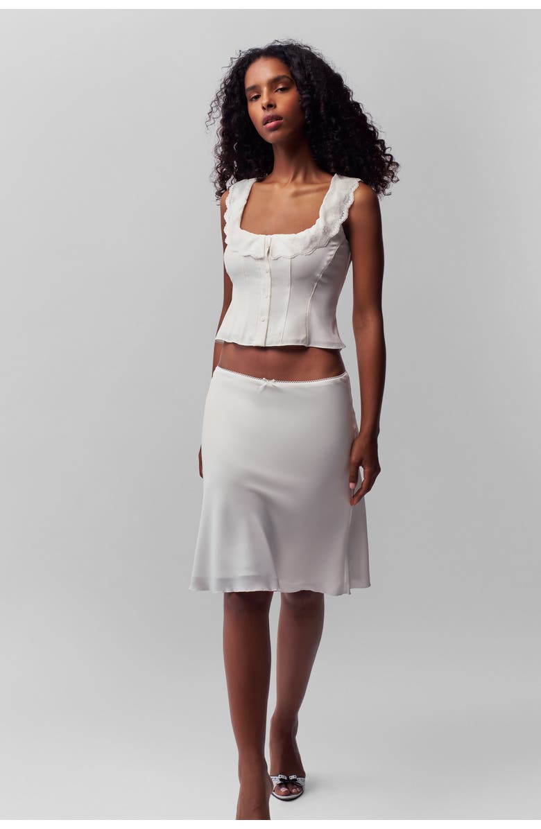 Guizio Paloma Skirt, Alternate, color, White