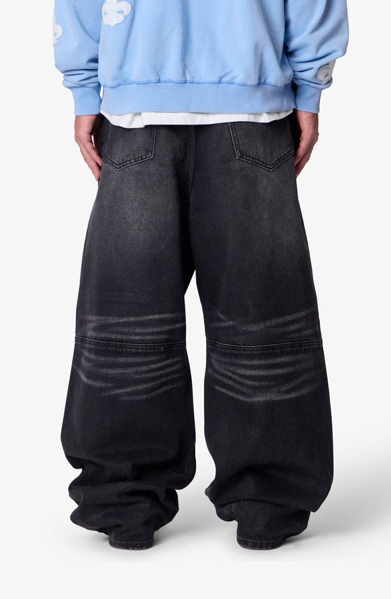 mnml Mega Baggy Waxed Denim Jeans, Alternate, color, 