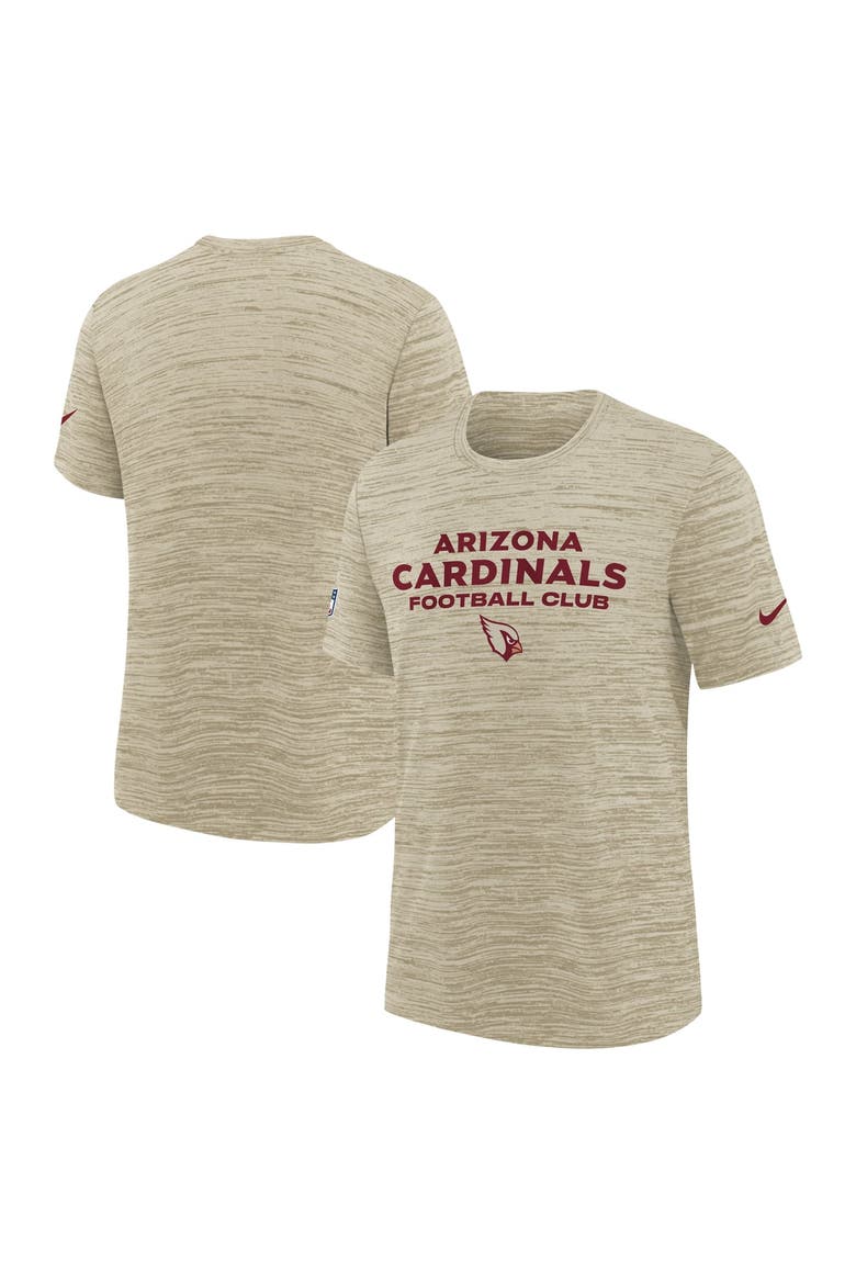 Youth Nike  Natural Arizona Cardinals Rivalries Collection Sideline Velocity Dri-FIT T-Shirt, Main, color, Natural