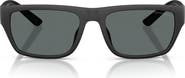 Emporio Armani 57mm Polarized Pillow Sunglasses
