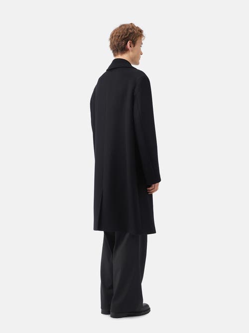 Gobi Mongolian Cashmere Double-breasted Cashmere Coat For Men In Black