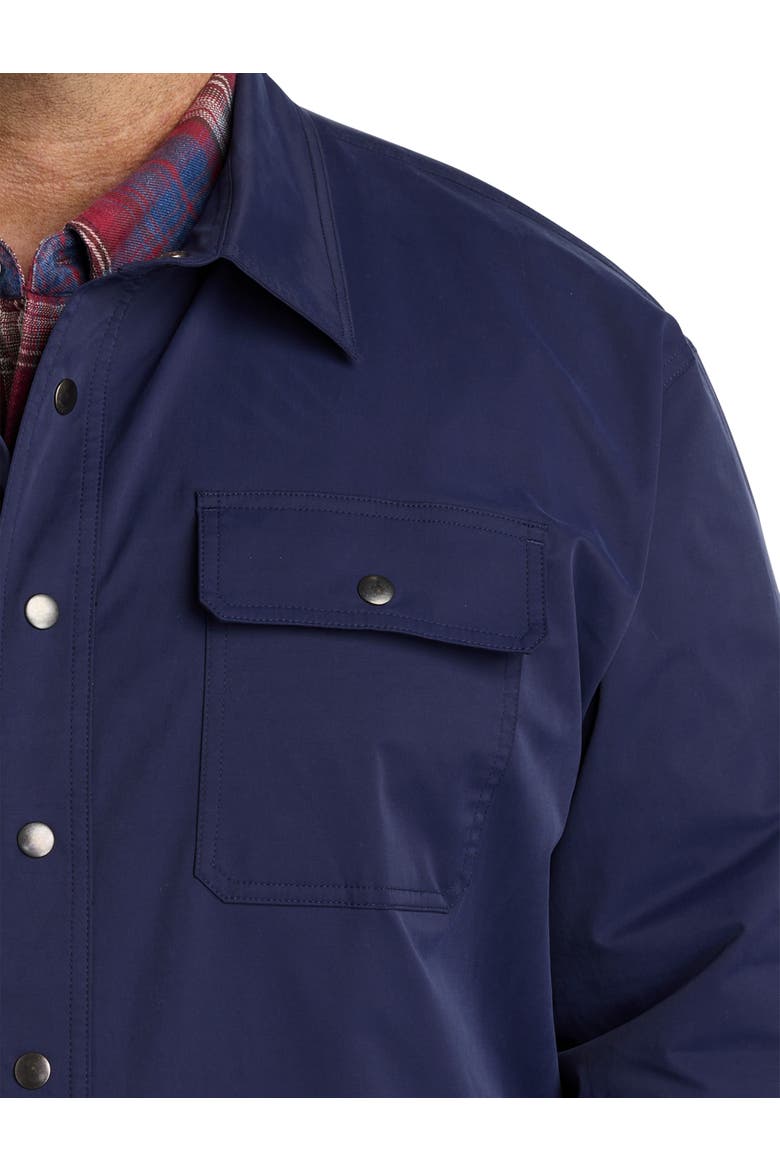 Big & Tall Flannel-Lined Shirt Jacket, Alternate, color, EVENING BLUE