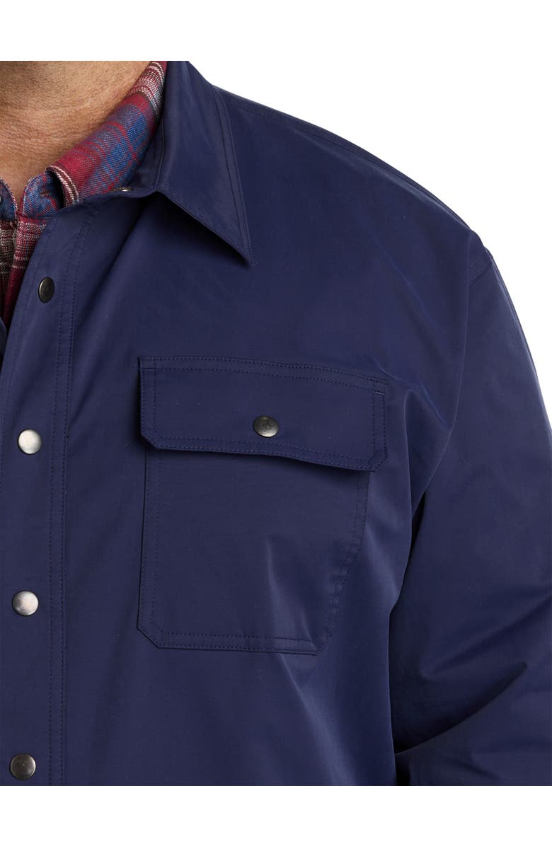 True Nation by DXL Big & Tall Flannel-Lined Shirt Jacket, Alternate, color, Evening Blue