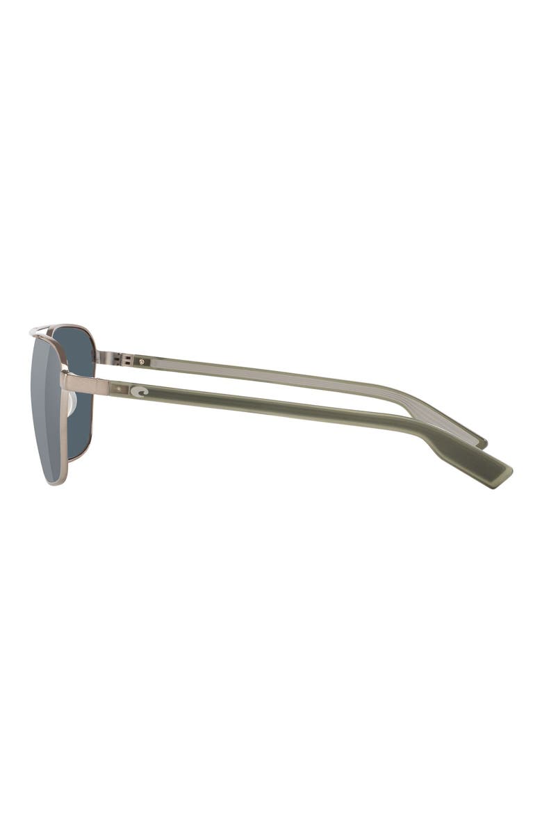 Wader 58mm Polarized Pilot Sunglasses, Alternate, color, GUNMETAL / GRAY SILVER 580P