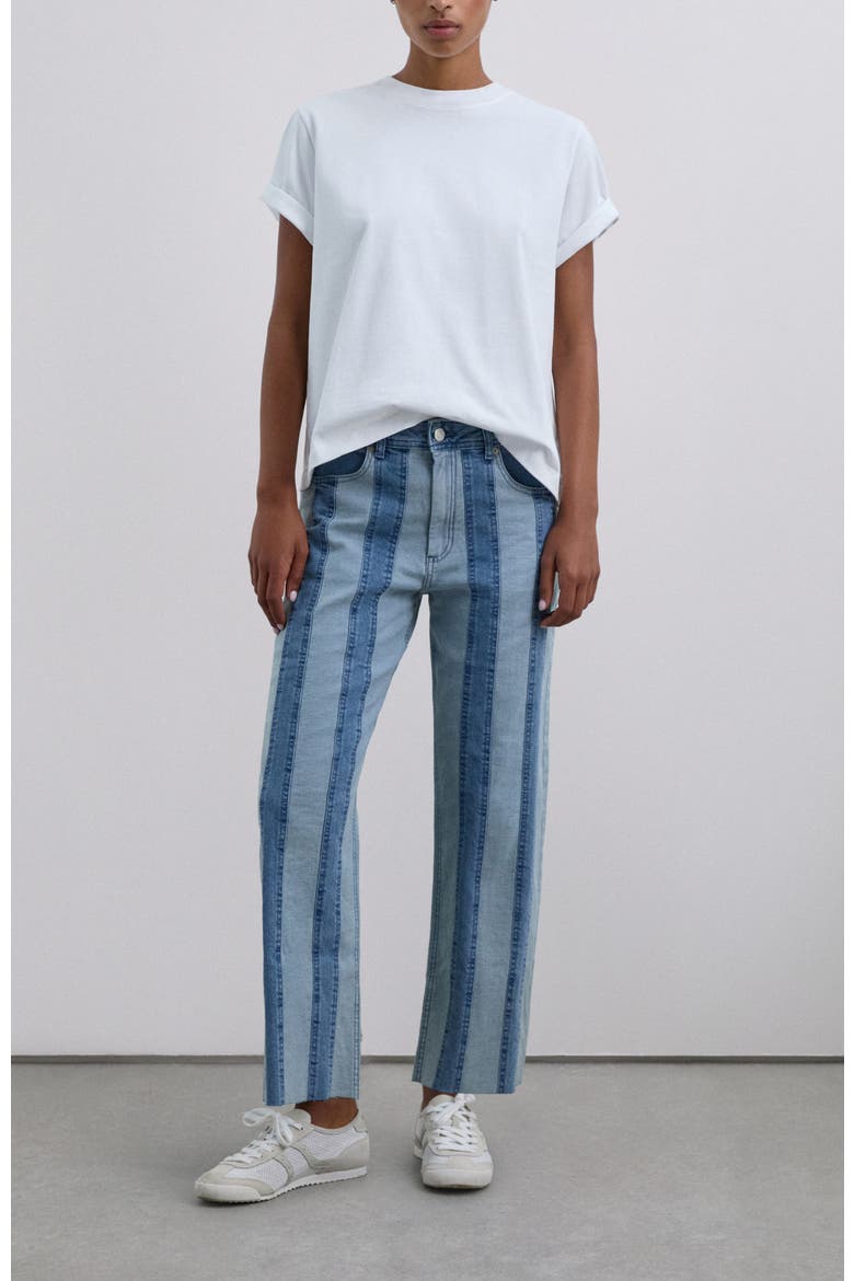 Straight Patch Denim Pant, Alternate, color, Indigo