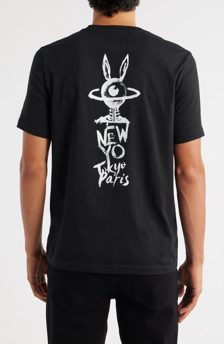 PS Paul Smith Eye Organic Cotton Graphic T-Shirt, Alternate, color, Black