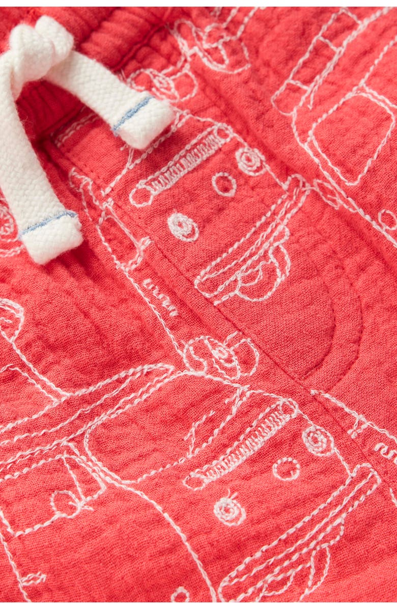 Mini Boden Kids' Double Cloth Shorts, Alternate, color, Jam Red Camper Van