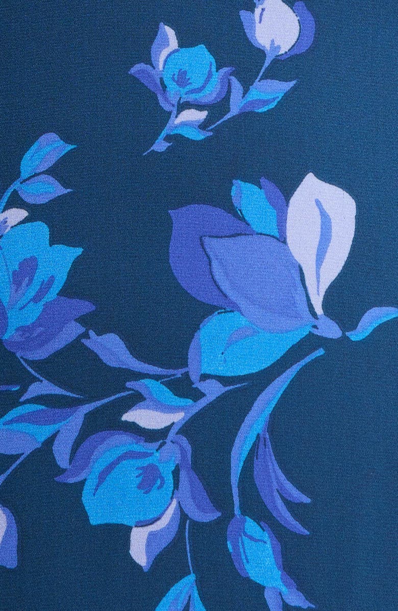 SUGARLIPS Niva Floral Hendra Pleated Midi Dress, Alternate, color, Navy-Blues