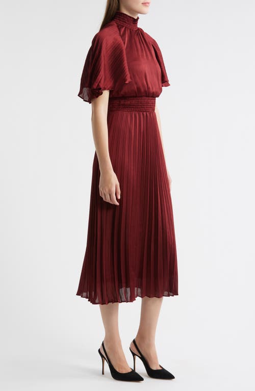 Julia Jordan Flutter Sleeve Pleated Midi Dress