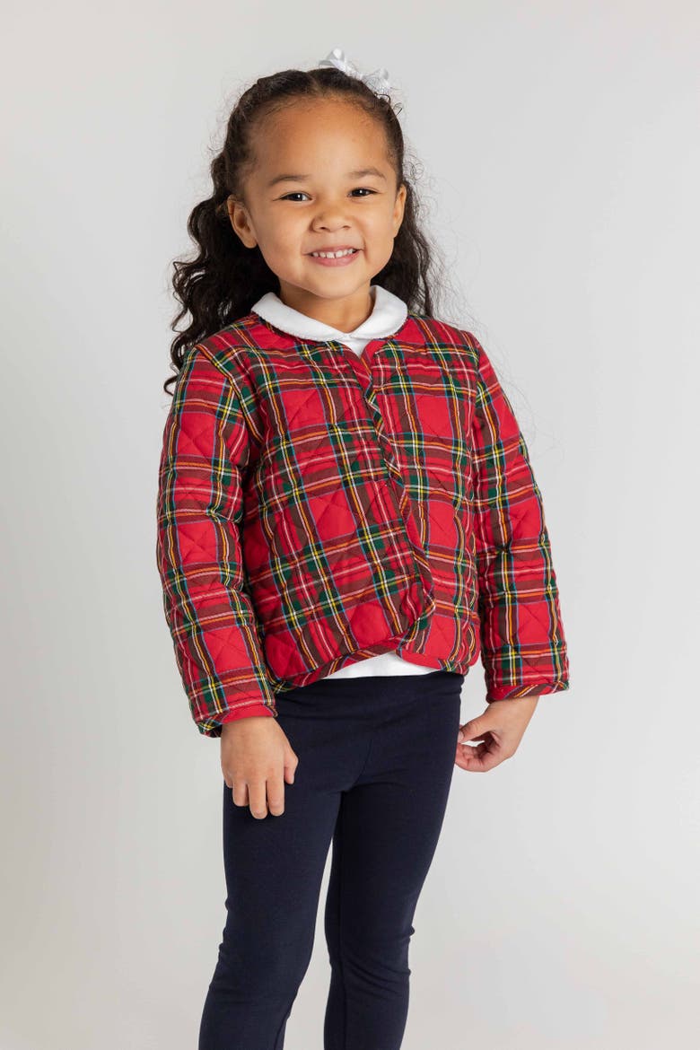 Plaid Quilted Jacket, Alternate, color, Red Multi Plaid
