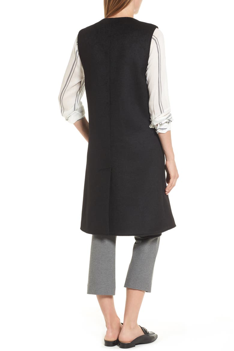Long Vest, Alternate, color, BLACK