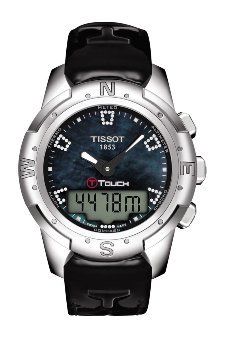 T-Touch II Titanium Lady Leather Strap Watch, 43.3mm, Main, color, NO COLOR