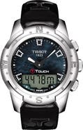 Tissot T-Touch II Titanium Lady Leather Strap Watch, 43.3mm