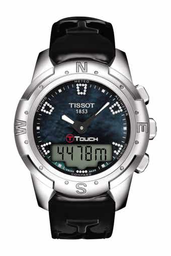 Tissot T-Touch II Titanium Lady Leather Strap Watch, 43.3mm