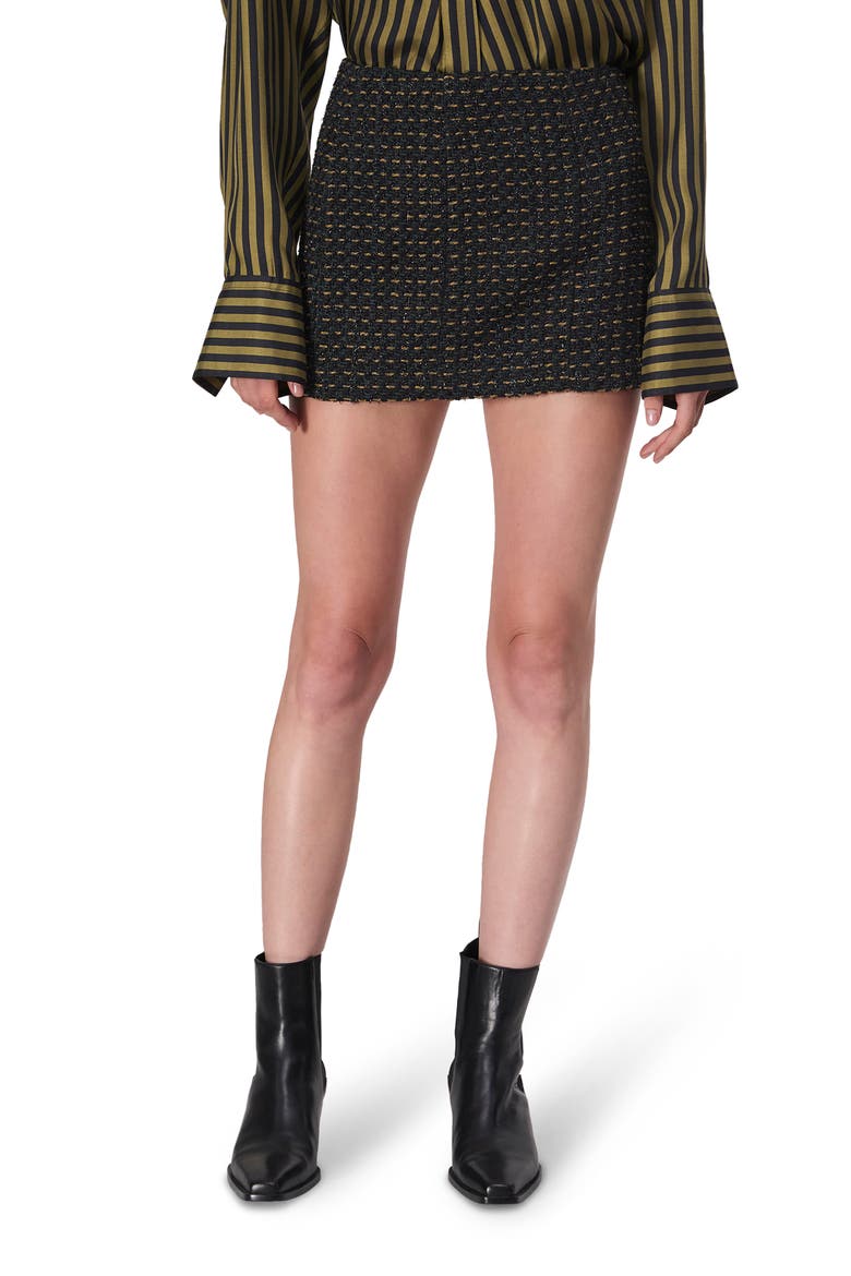 Christine Tweed Miniskirt, Main, color, BLACK MULTI
