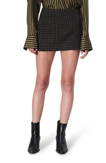 Rag & Bone Christine Tweed Miniskirt In Black