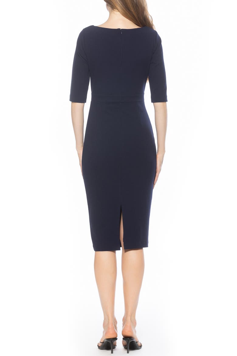 Seraphina Sheath Dress, Alternate, color, NAVY