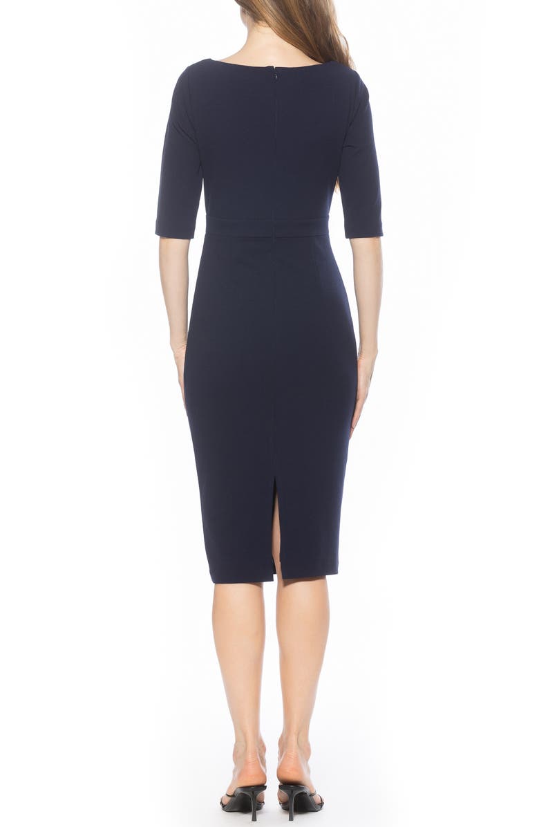 Alexia Admor Seraphina Sheath Dress, Alternate, color, Navy