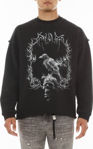 Cult of Individuality Cotton French Terry Graphic Sweatshirt