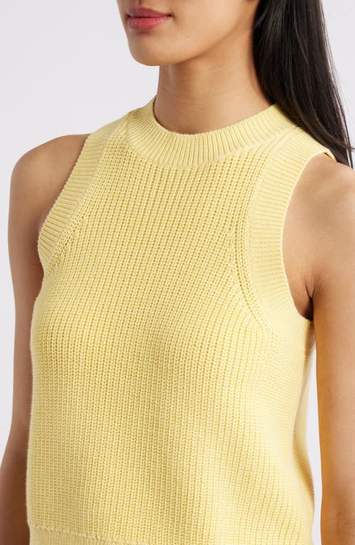 Shop 525 Demi Cotton Sweater Vest In Lemon Meringue