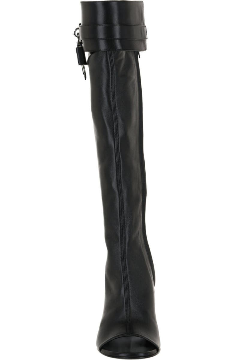 Givenchy Shark Lock Stiletto Wedge Knee High Boot, Alternate, color,