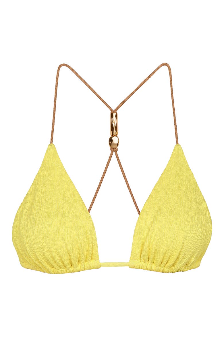 Nancy T-Back Triangle Bikini Top, Alternate, color, LEMONADE