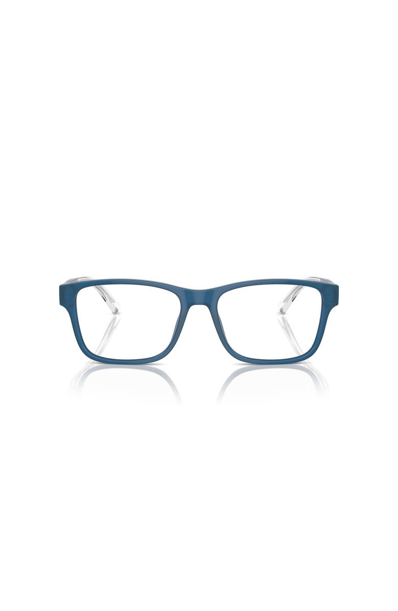 Emporio Armani 53mm Rectangle optical glasses, Alternate, color, Blue