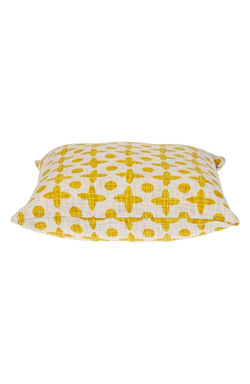 Parkland Collection Geometric Decorative Throw Pillow In Yellow