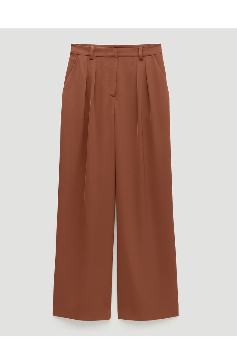 Hush Lya Satin Twill Wide Leg Pants, Alternate, color, Toffee Brown