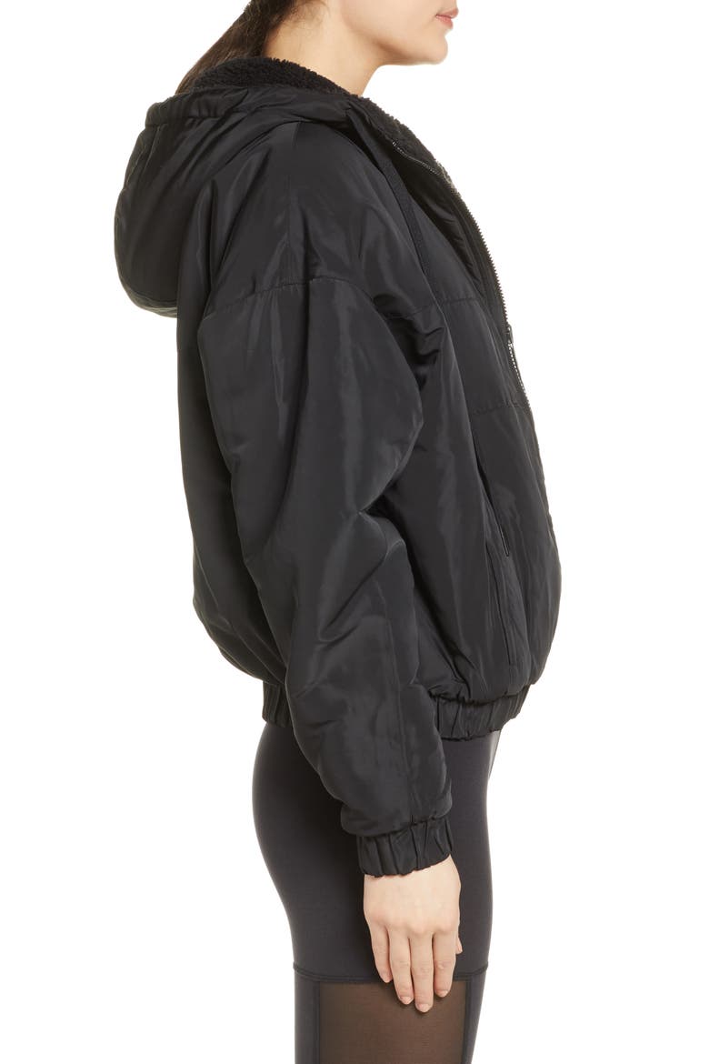 Duality Reversible Faux Shearling Jacket, Alternate, color, BLACK