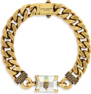 Kurt Geiger London Eagle's Head Crystal Curb Chain Bracelet