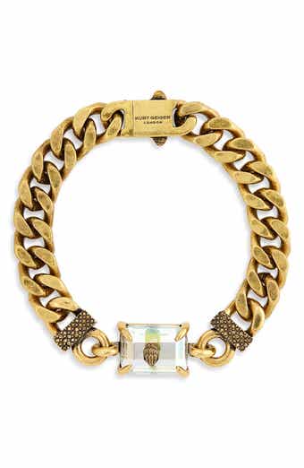 Kurt Geiger London Eagle's Head Crystal Curb Chain Bracelet