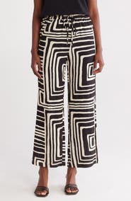 MELLODAY Abstract Print Wide Leg Pants