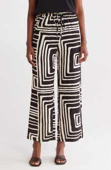 MELLODAY Abstract Print Wide Leg Pants