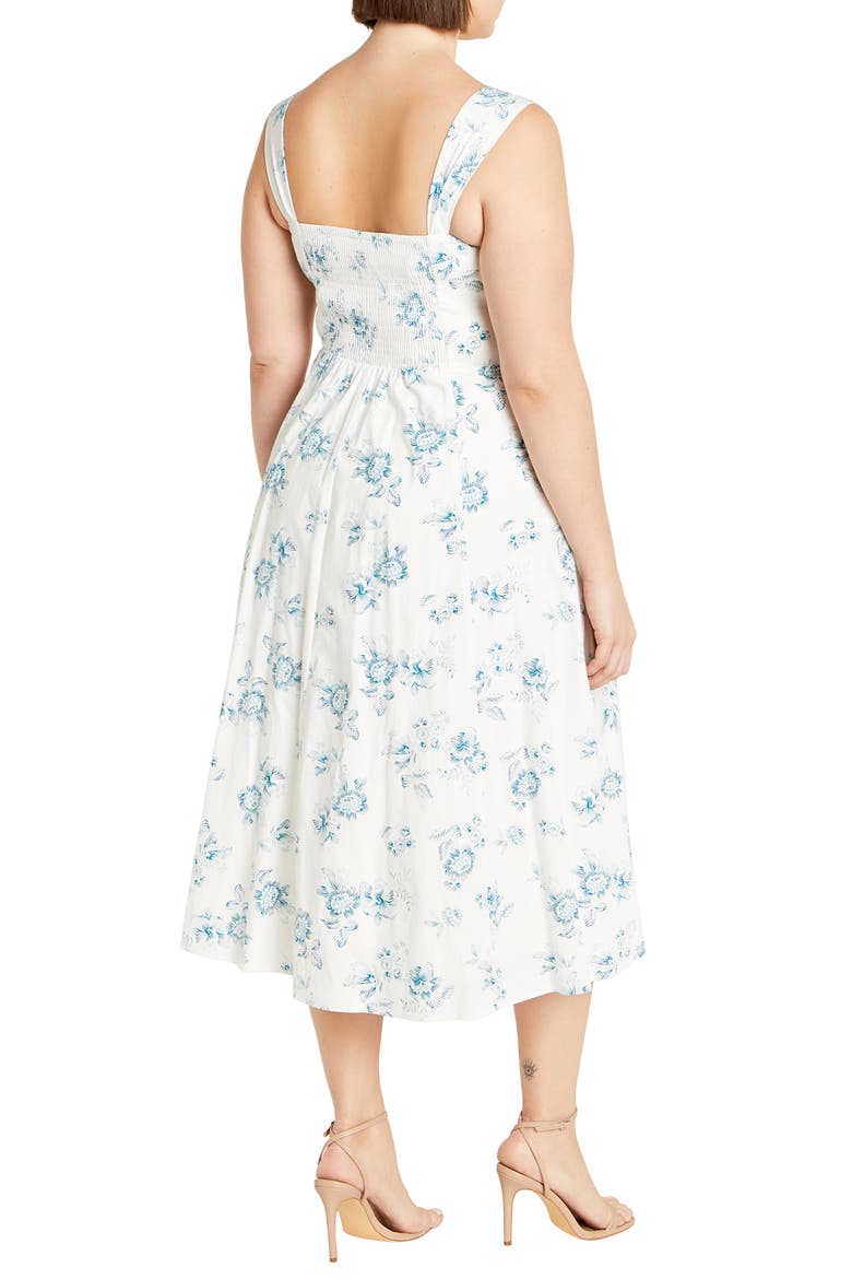 Marylou Print Sleeveless Midi Dress, Alternate, color, ETCHED BUD