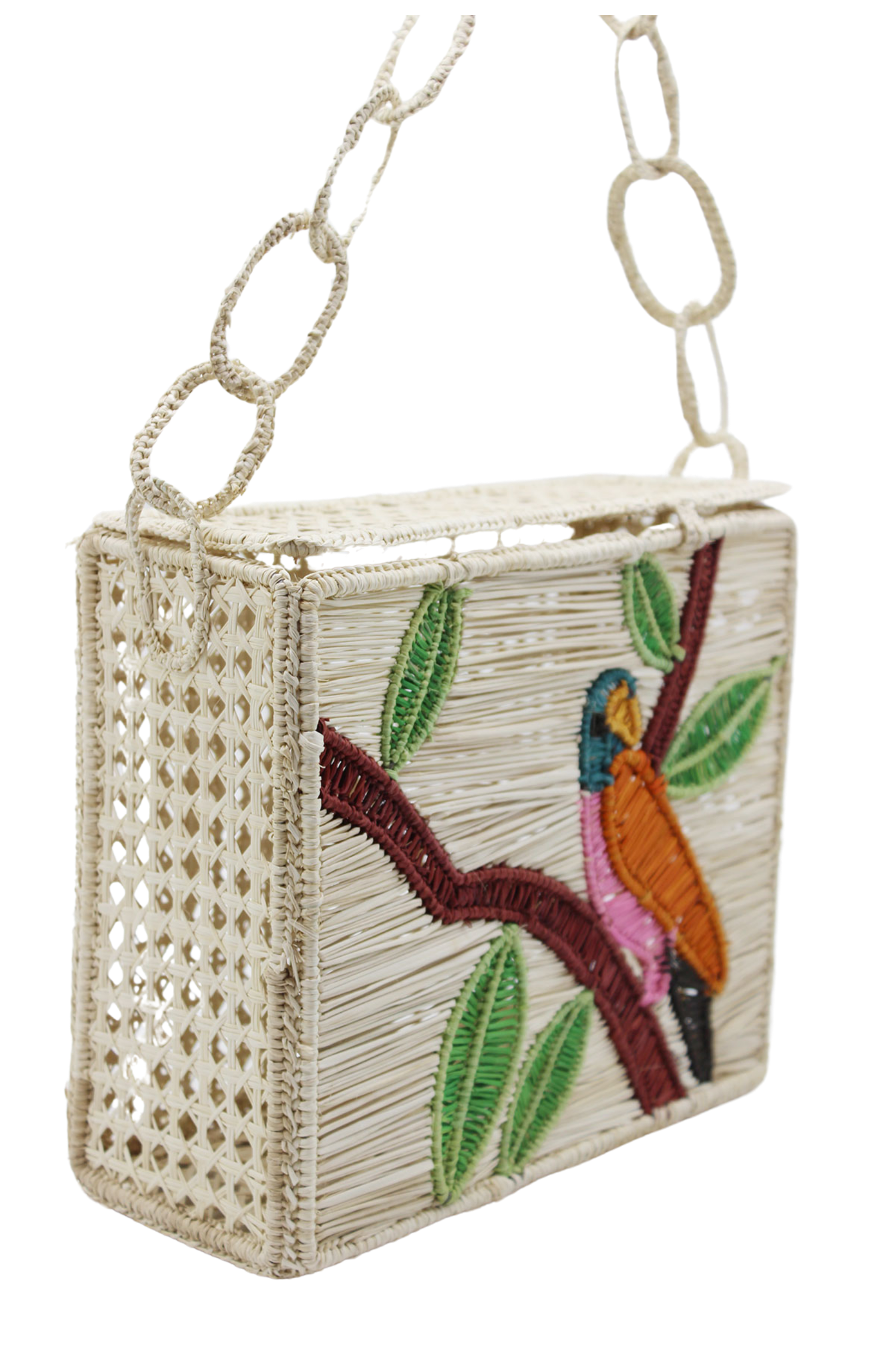 Amazónica Mari Handbag, Alternate, color, Parrot Embroidery