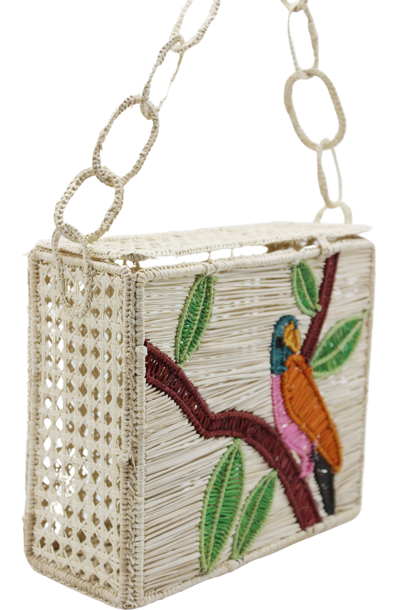 Amazónica Mari Handbag, Alternate, color, Parrot Embroidery