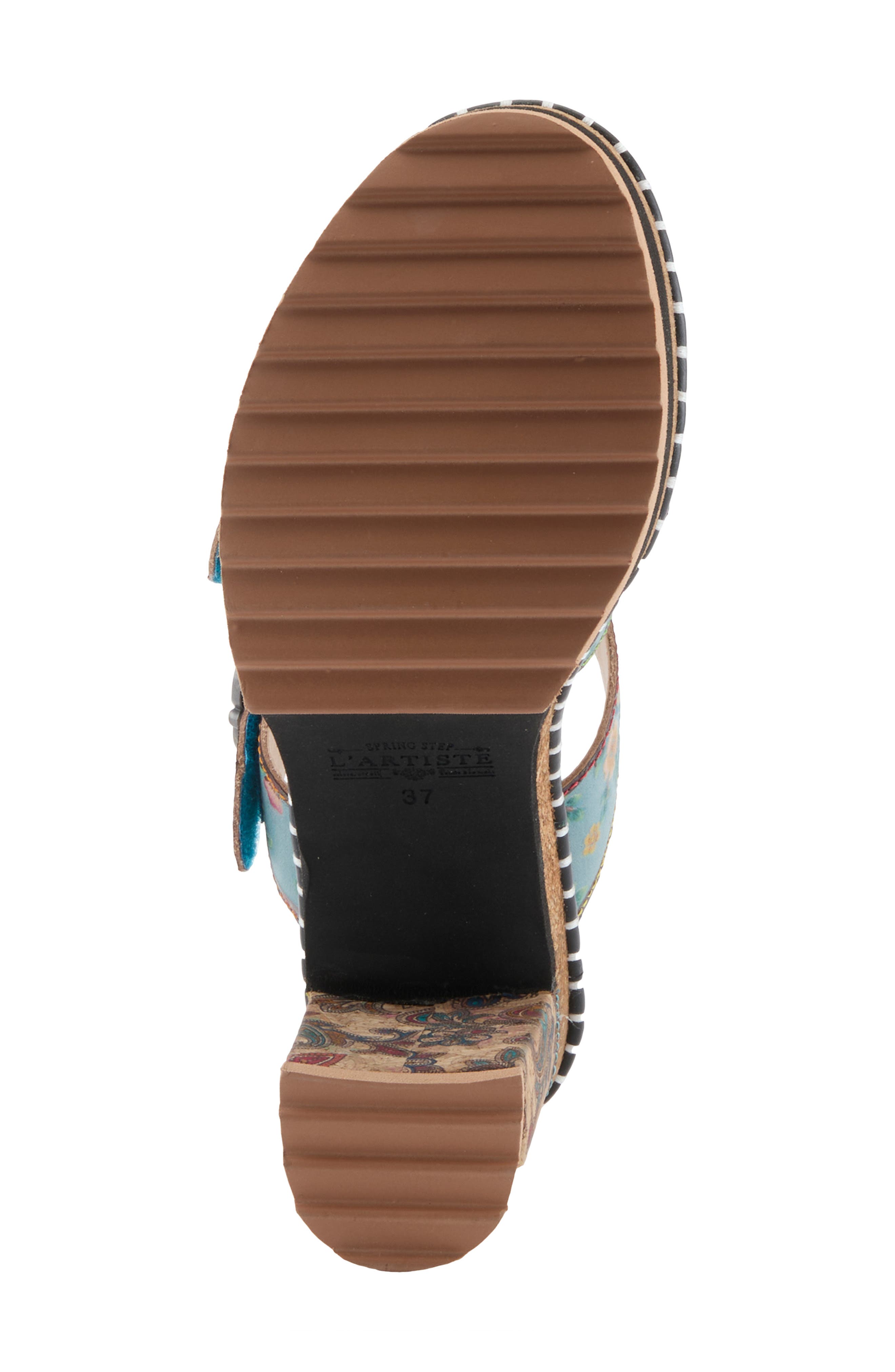 L'Artiste by Spring Step Milemarker Platform Slide Sandal, Alternate, color, Blue Multi