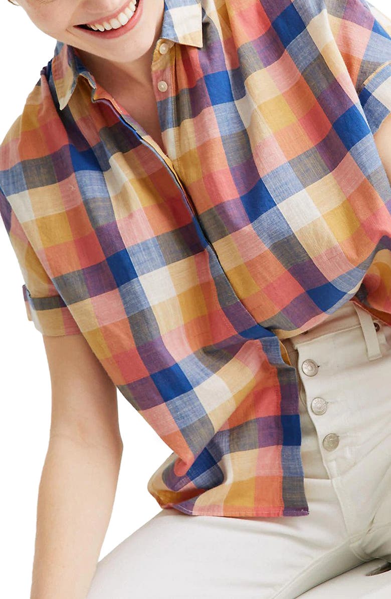 Madewell Rainbow Check Hilltop Shirt, Main, color,