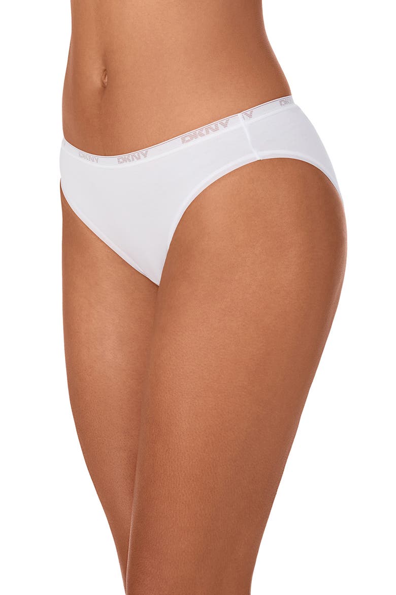 Cotton Blend Bikini, Alternate, color, WHITE