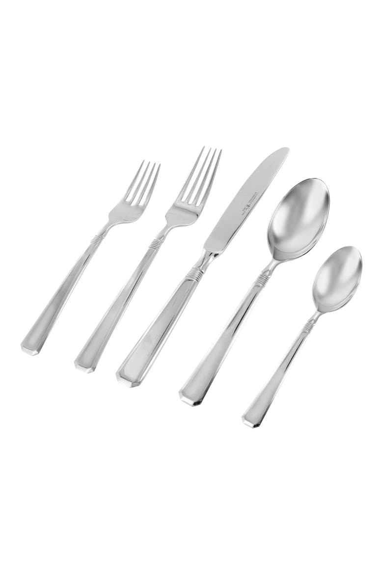 Metrona 18/10 Stainless Steel 65-Piece Flatware Set, Main, color, SILVER