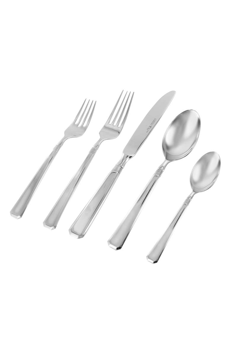HENCKELS CUTLERY Metrona 18/10 Stainless Steel 65-Piece Flatware Set, Main, color, Silver