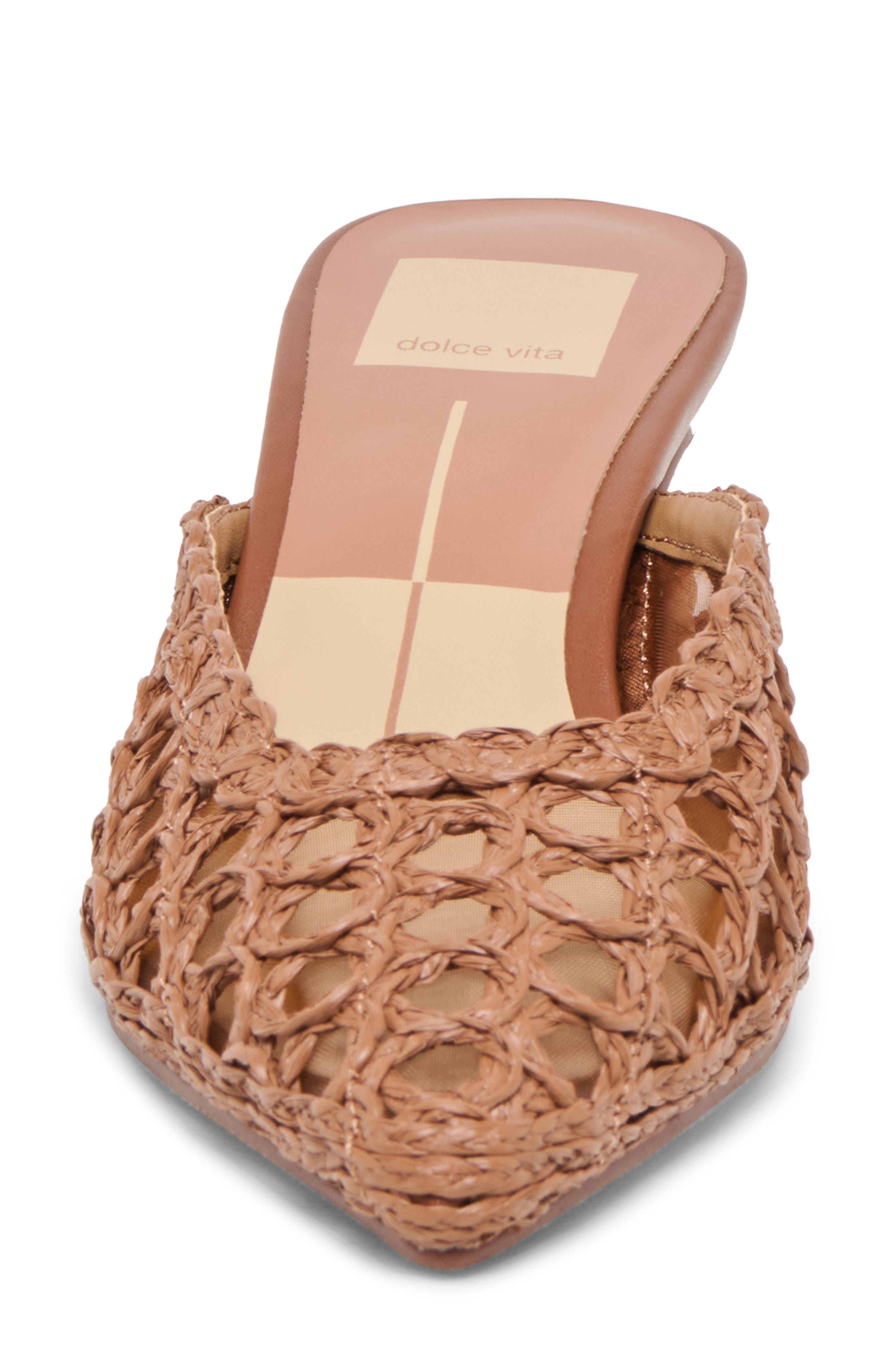 Dolce Vita Cleo Woven Mule, Alternate, color, Mid Brown Raffia