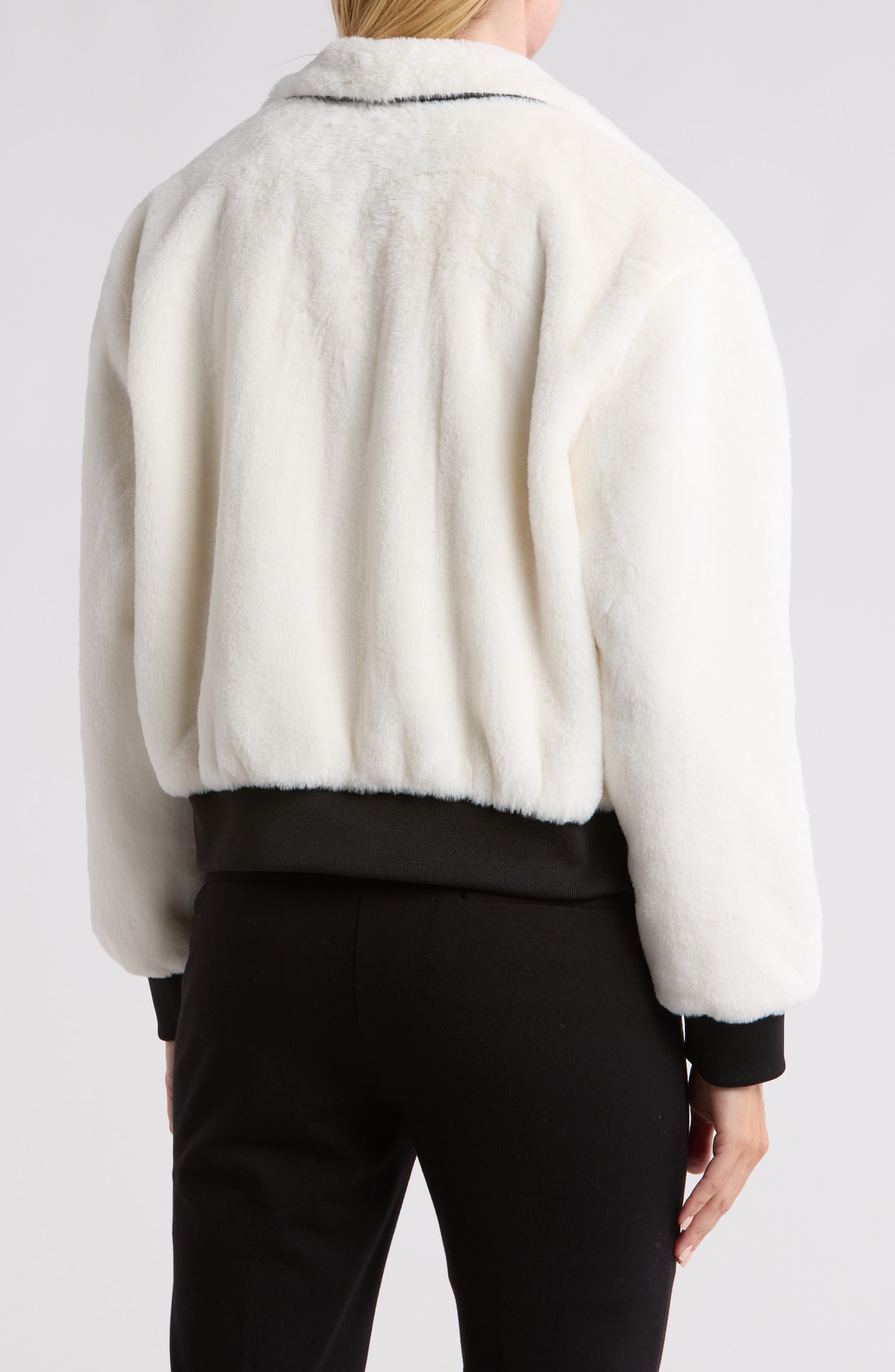 Veste Vigoss Imitation Shearling Et Cuir Synthétique Noir - Taille M, Neuve étiquetée