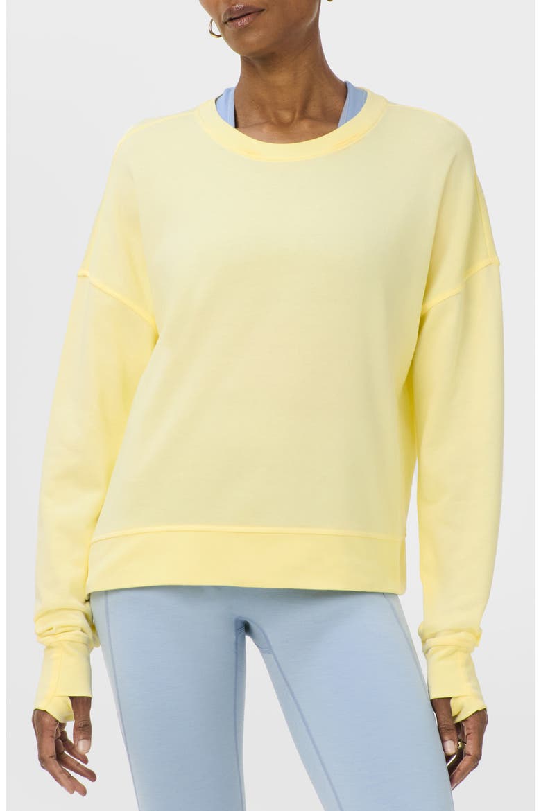 After Class Crop Sweatshirt, Main, color, BUTTERSCOTCH YELLOW