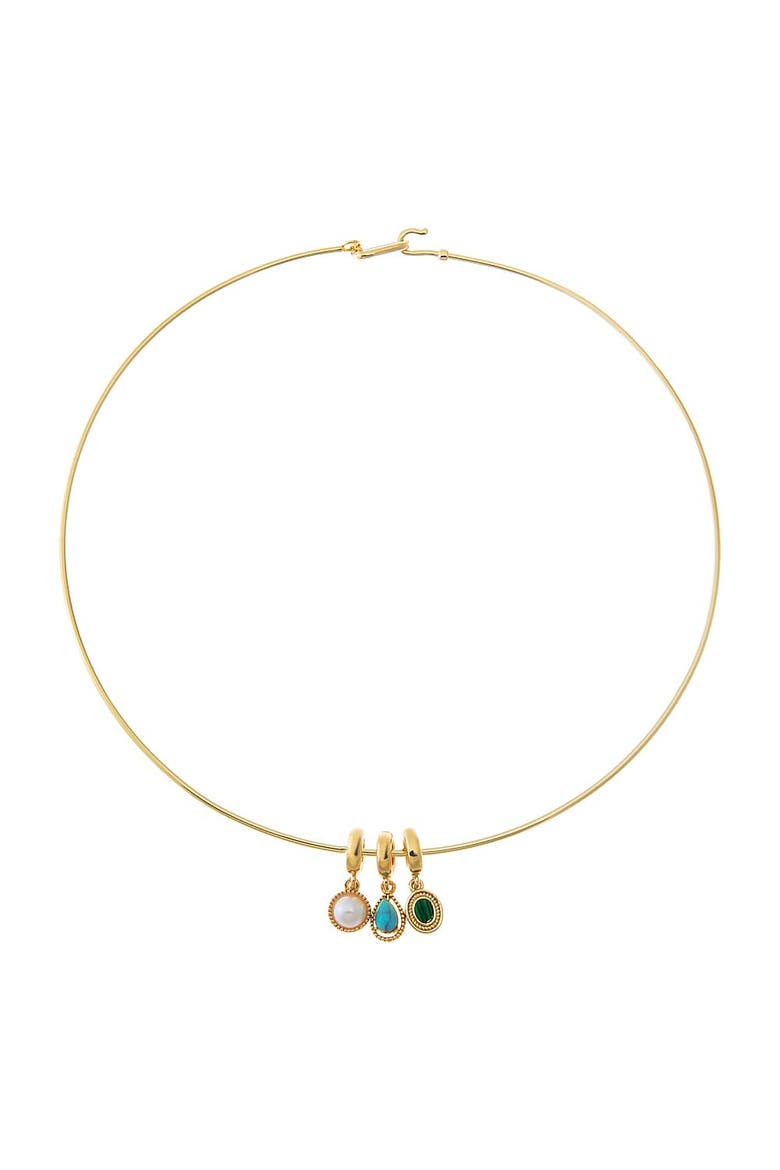 Turquoise CZ Teardrop Charm, Alternate, color, Turquoise