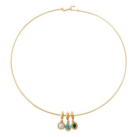 Summer Dangling Solid Thin Wire Choker Necklace