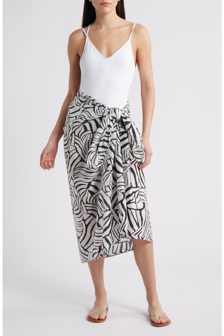 Matea Faux Wrap Maxi Skirt, Main, color, PLAYA BLANCA